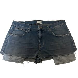 Hudson Blake Slim Straight Medium Wash Blue Denim Short Size 32